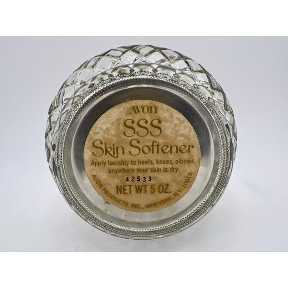SSS Avon Skin So Soft Glass Container‎ Vintage - Picture 3 of 7